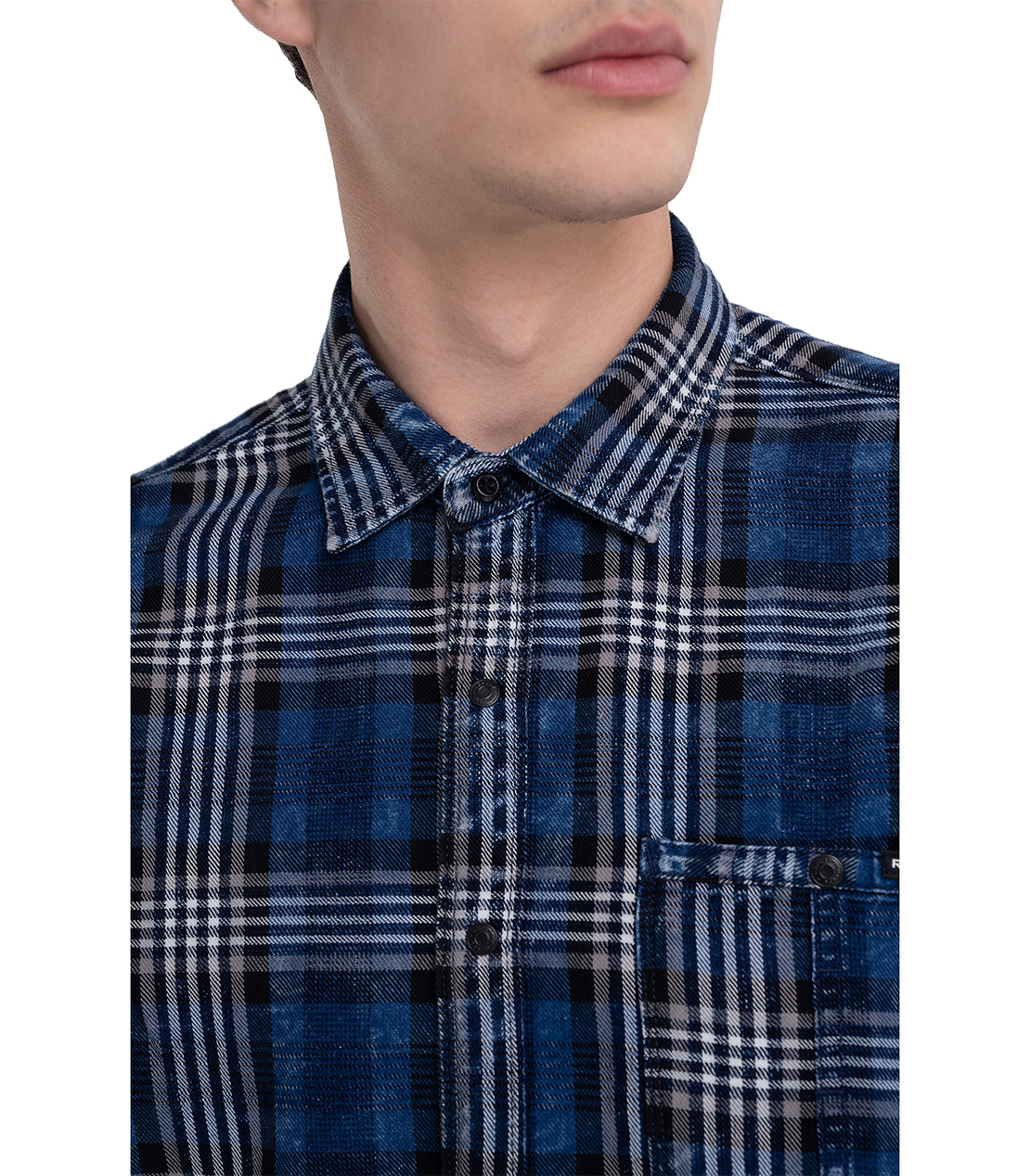 インディゴチェック コットンツイルシャツ 詳細画像 インディゴ 5